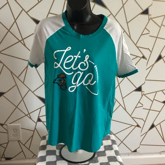 Tops - Let's Go Teal & White Raglan Tee